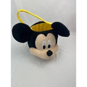 Disney Mickey Mouse Jumbo Plush Basket | Large Stuffed Toy Storage Decor